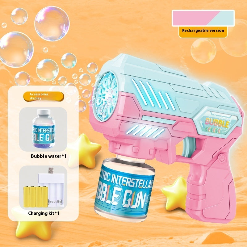 Automatic Toy StarCraft Handheld 10-hole Bubble Gun